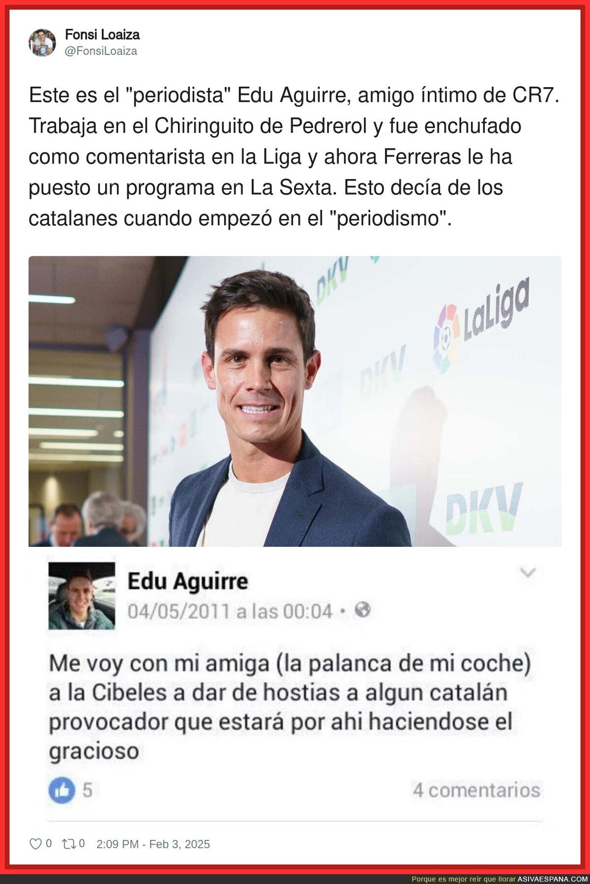 El oscuro pasado de Edu Aguirre