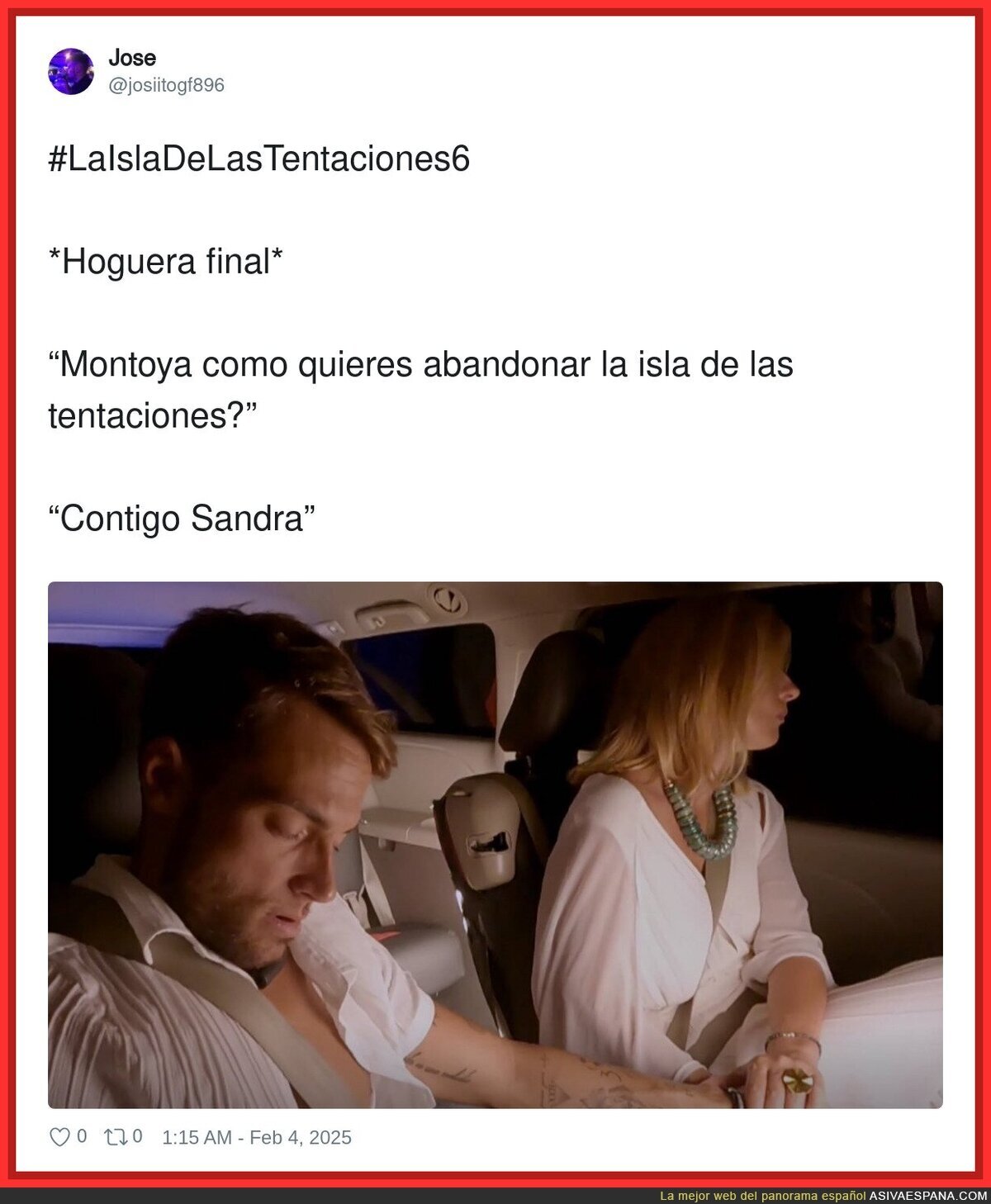 El final de la Isla de las Tentaciones con Montoya