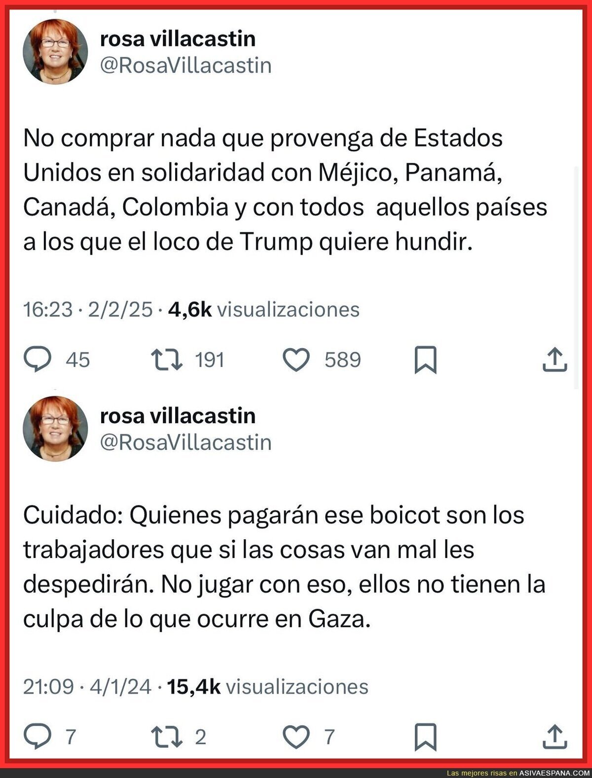 El boicot es malo Rosa