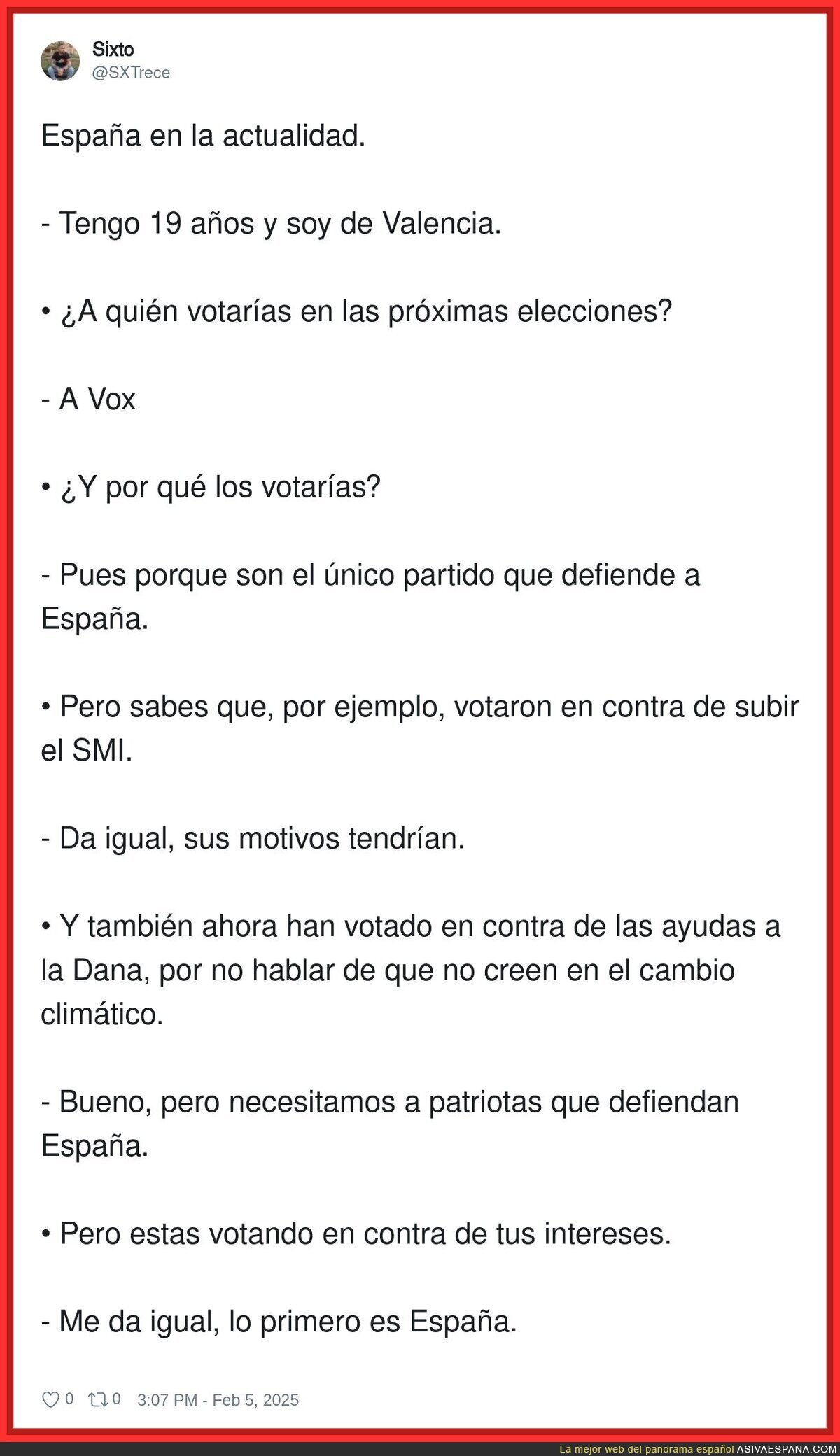 Así es España y la gente que vota a VOX