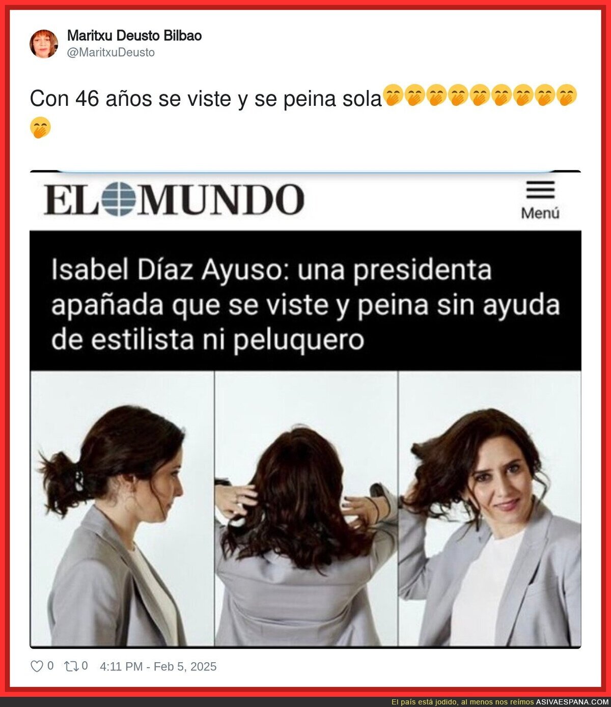 Un aplauso para Isabel Díaz Ayuso