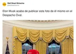 Elon Musk se lo pasa en grande en la oficina oval