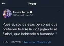 Grandioso Ferran Torres con este mensaje en 2012.