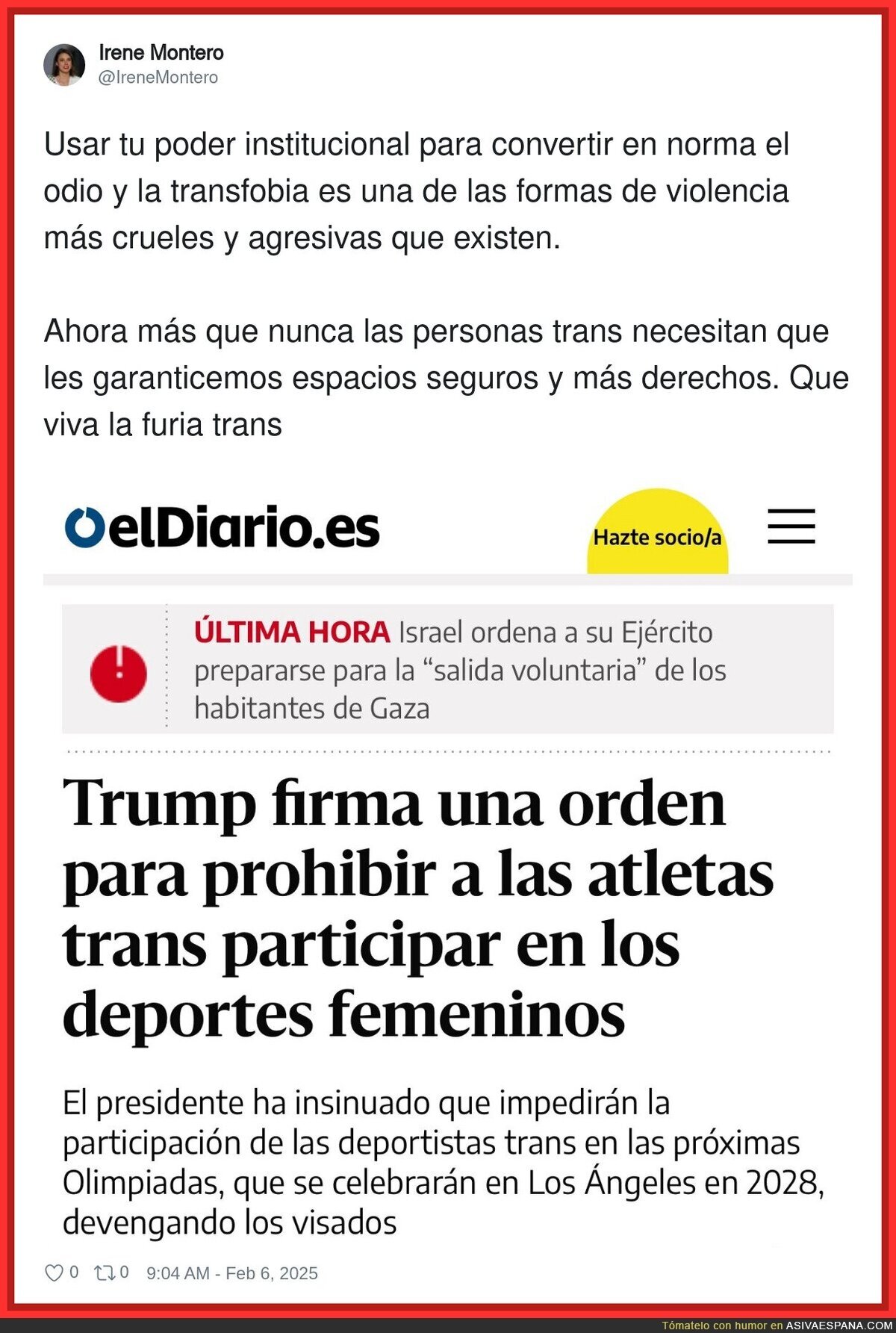 Trump y la orden contra las atletas trans