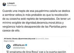 Los espectadores hacen pagar duro a Ana Rosa su posicionamiento pol&iacute;tico