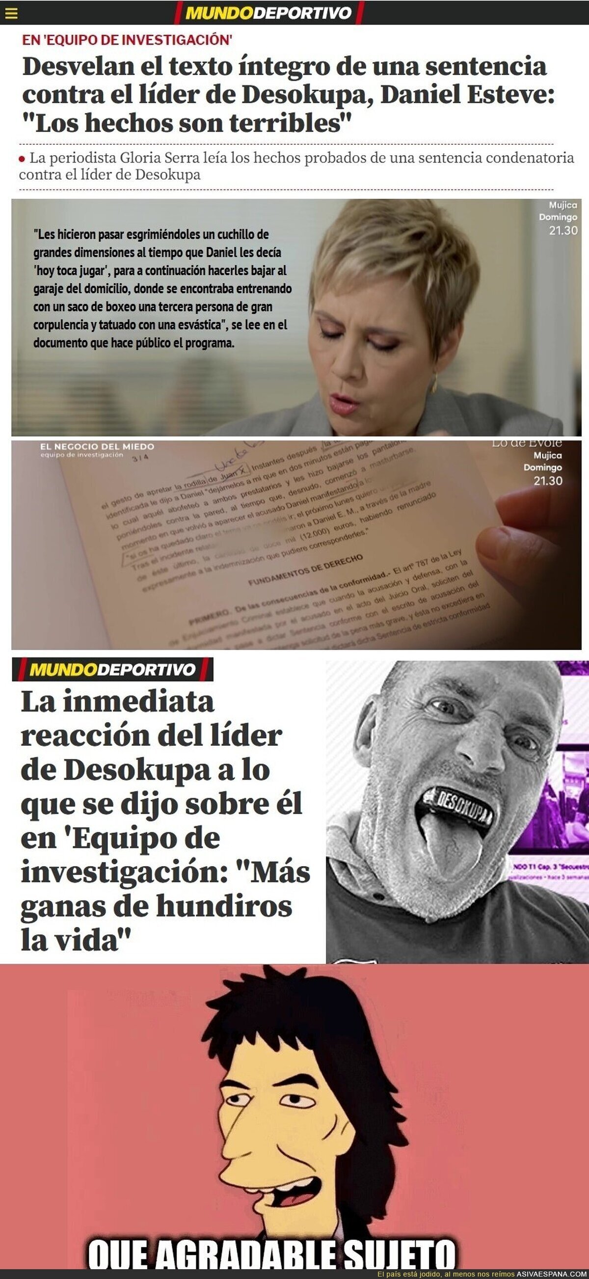 Un ser de luz, Dani 'Desokupa'