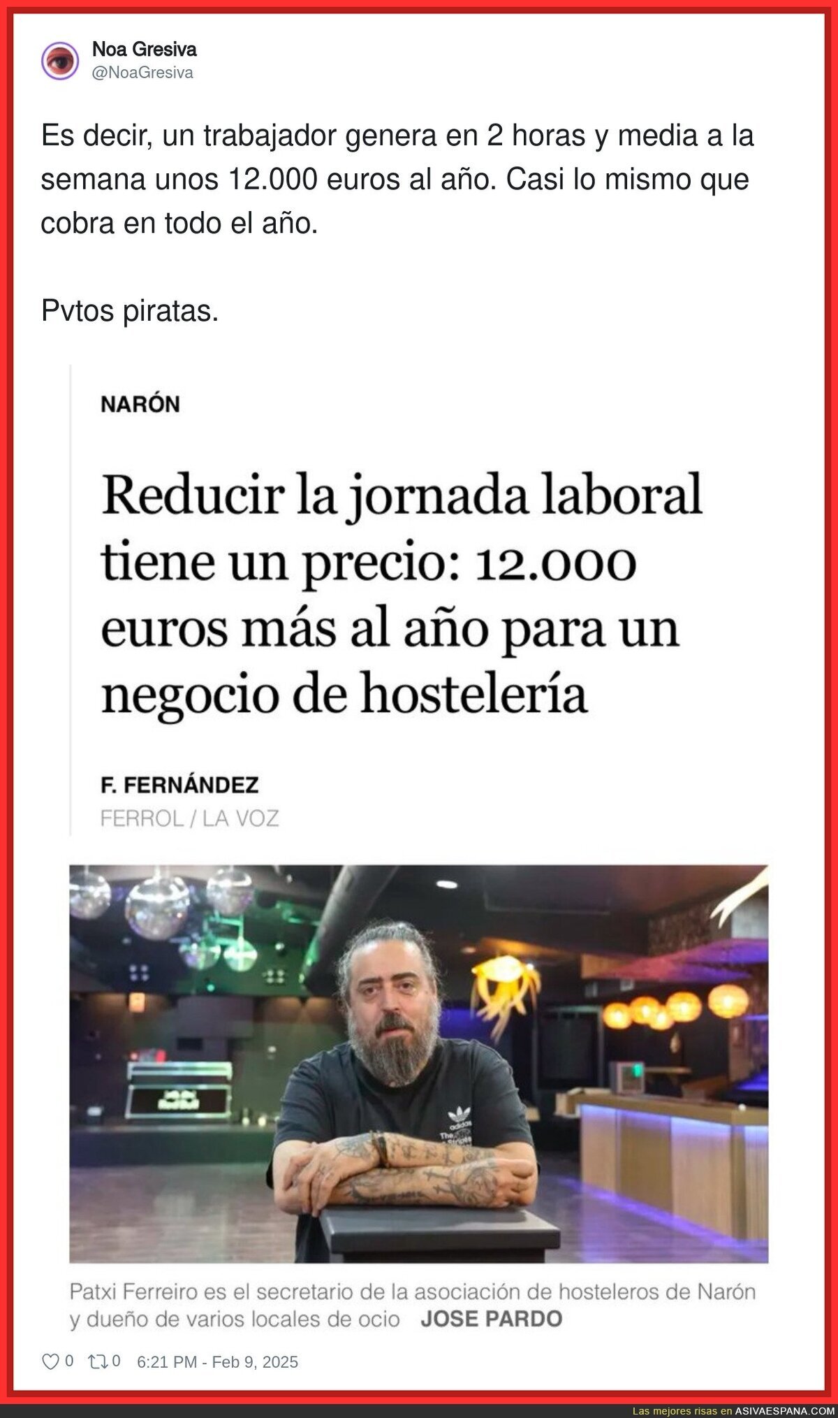 A un empresario NUNCA hay que perdonarle ni un euro.