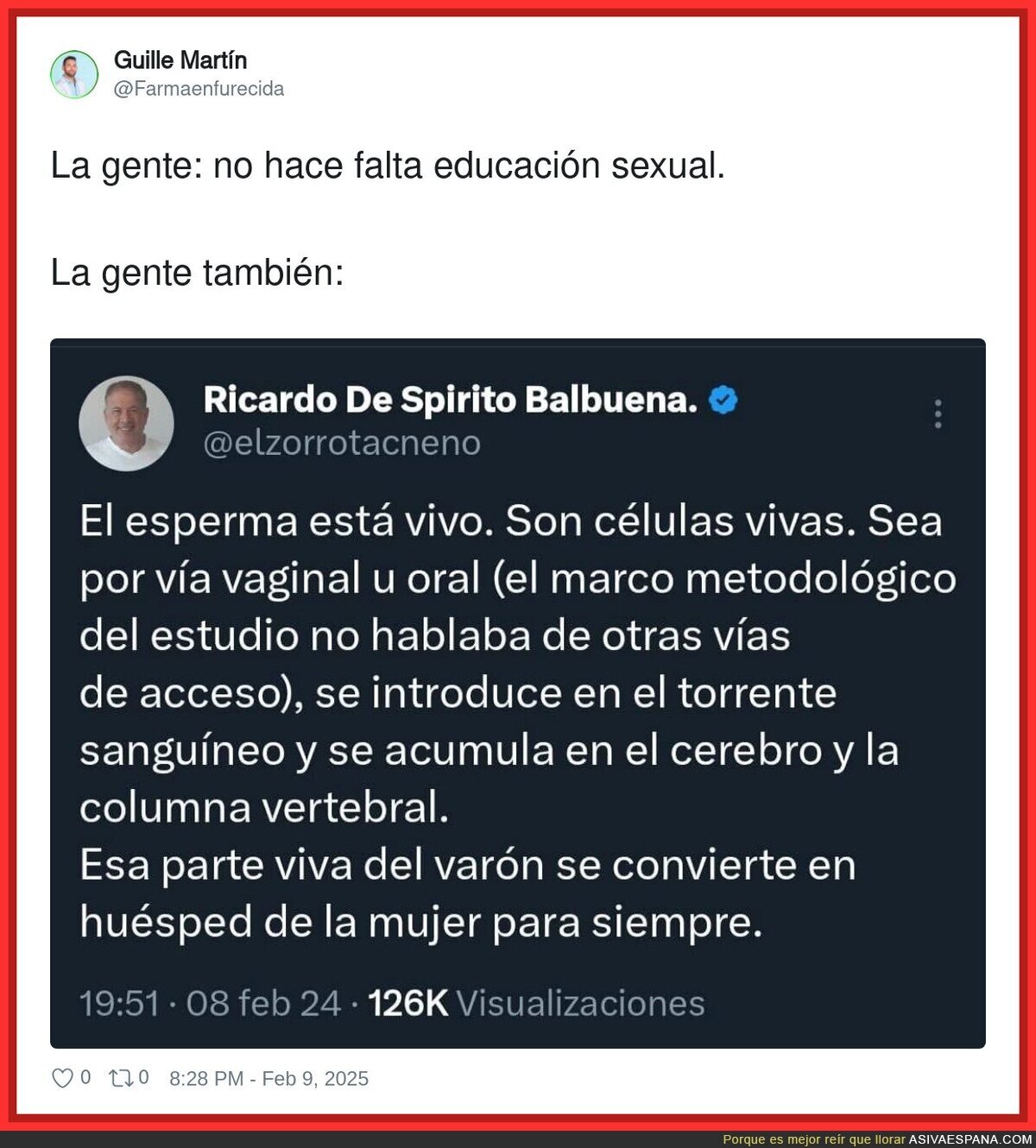 Hay gente con las neuronas fritas