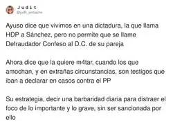 Surrealista en el mundo que vive Ayuso