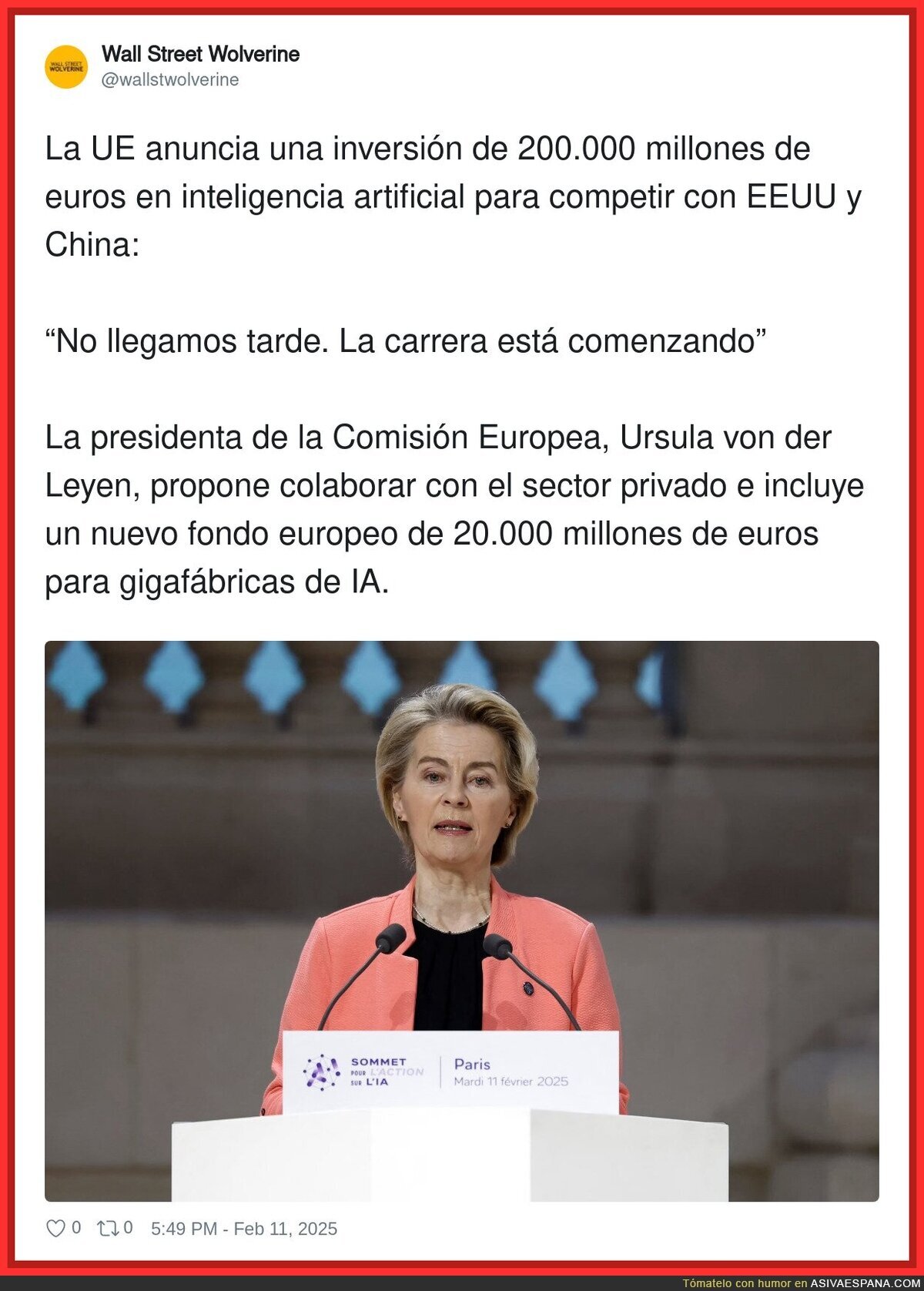 La UE llega tarde a la batalla por la IA