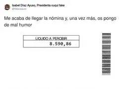 La buena n&oacute;mina de Ayuso