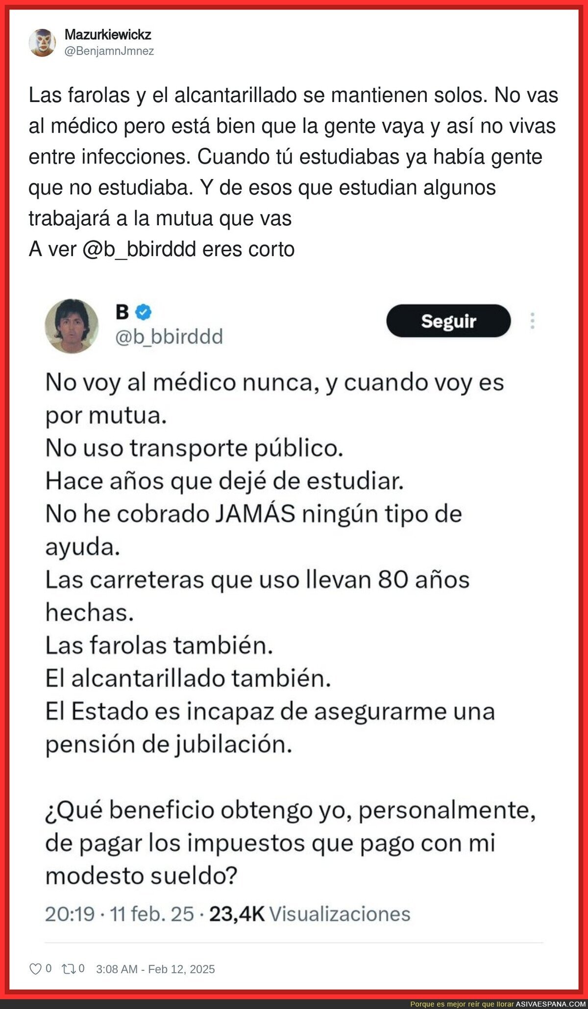 Hay gente que por mucho que le expliques no quiere entender