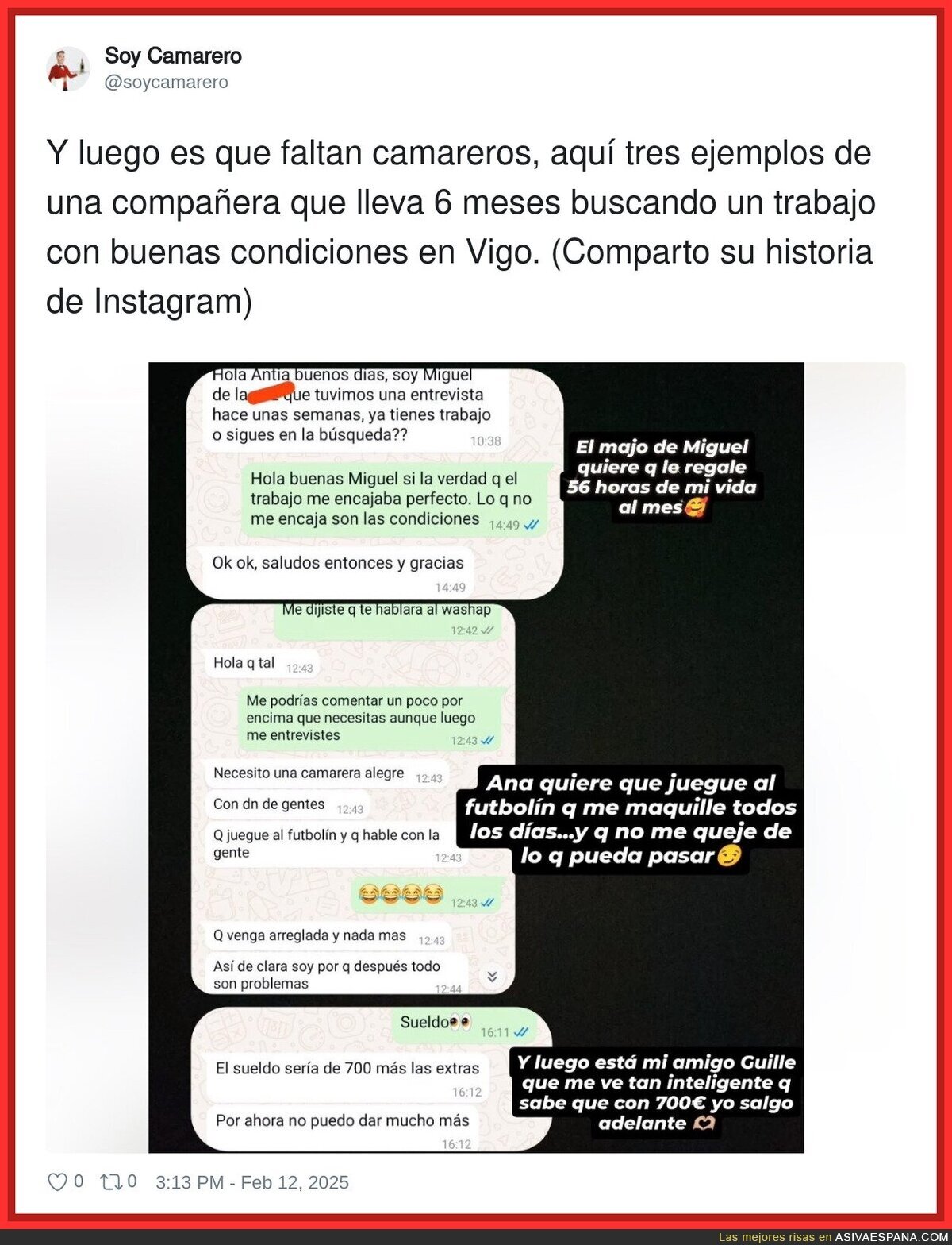 El sueldazo que ofrecen como camarero en pleno 2025
