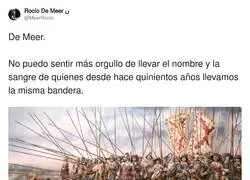 A Roc&iacute;o de Meer le ha afectado saber que su apellido no es espa&ntilde;ol