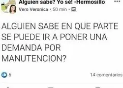 Informaci&oacute;n sobre una demanda por manutenci&oacute;n