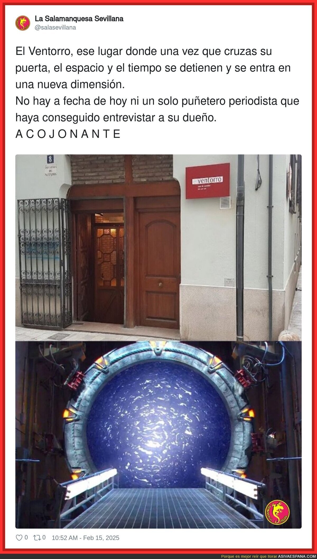 Muy sospechoso lo del periodismo con El Ventorro