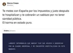 Shakira recibe el karma tras atacar a Espa&ntilde;a