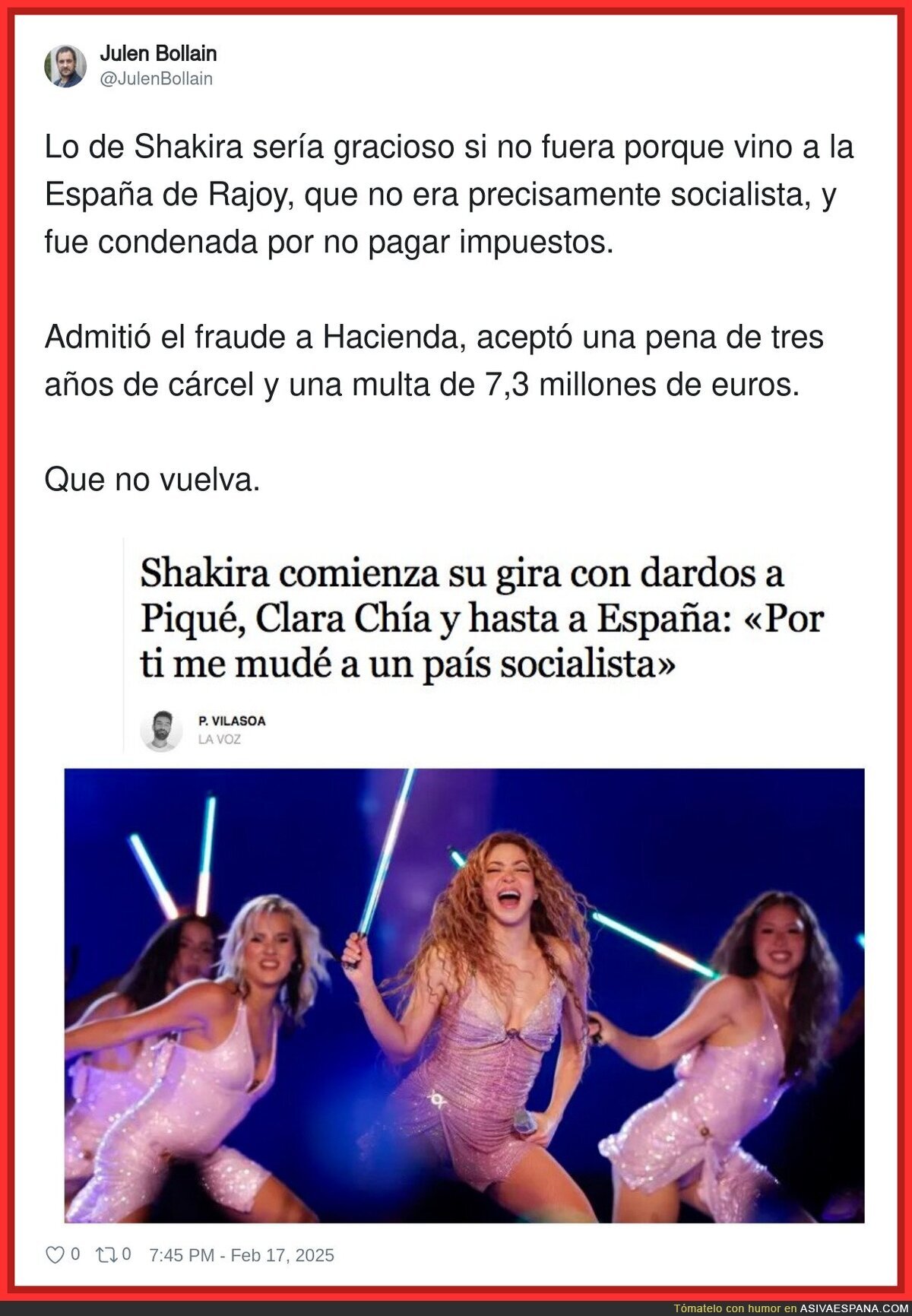 Shakira la ha metido hasta el fondo con España