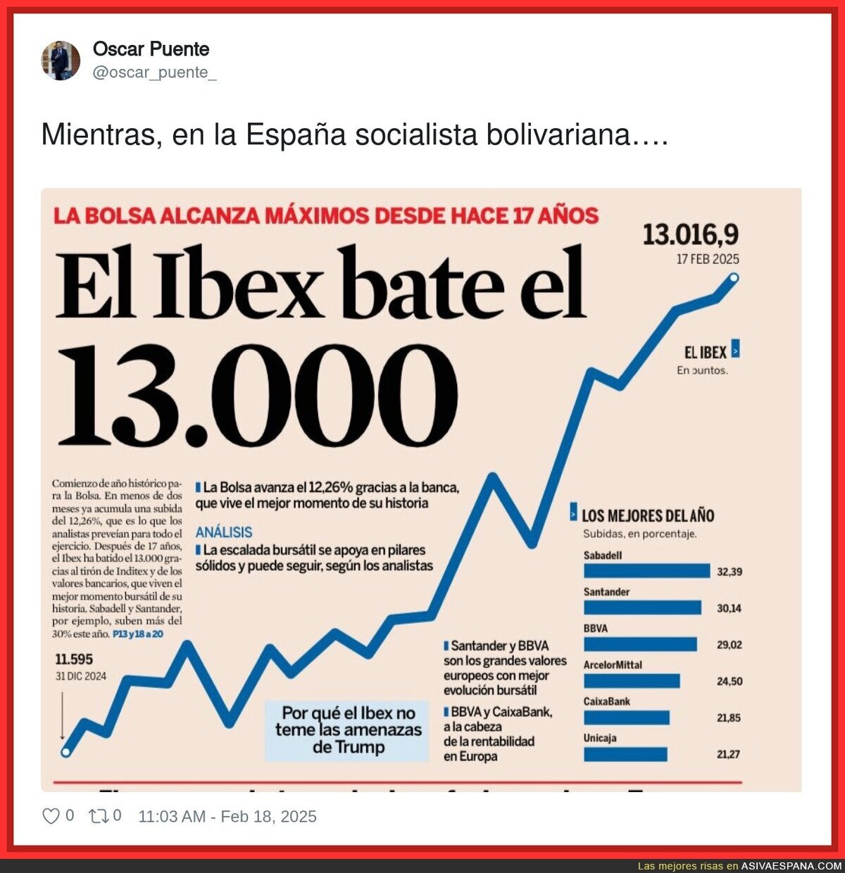 La bolsa española en máximos