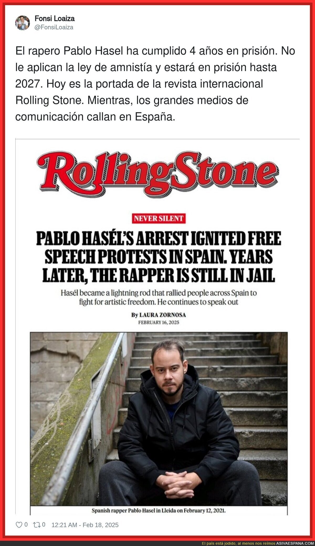 Pablo Hasel es noticia internacional