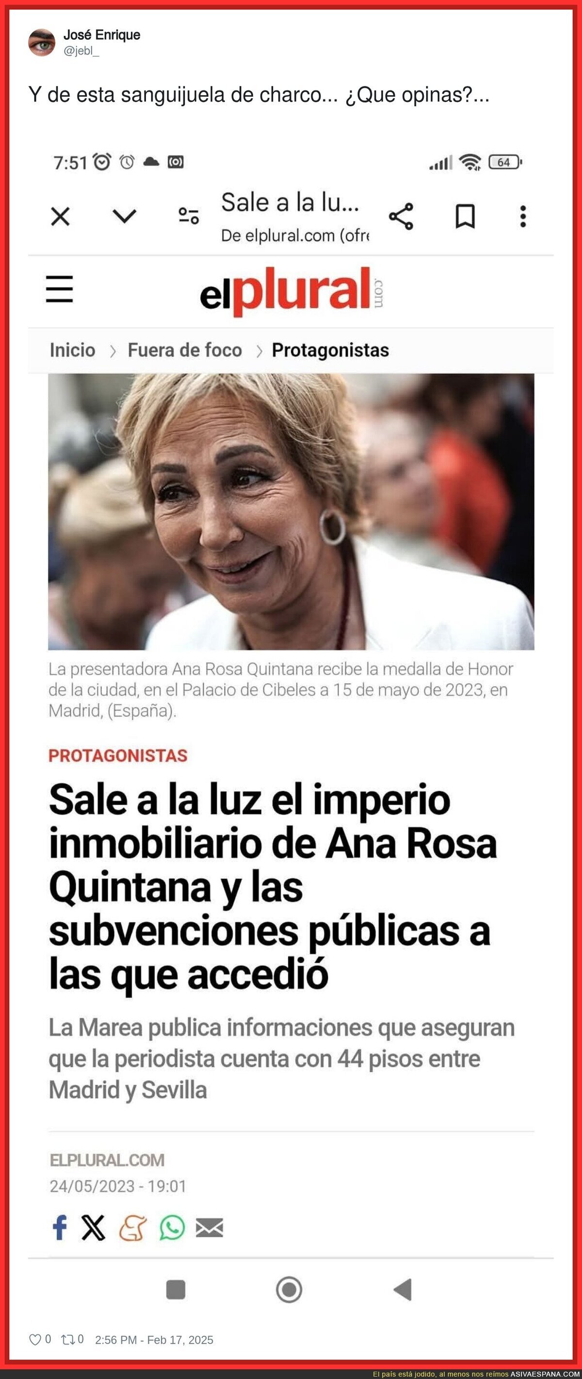 El gran imperio inmobiliario de Ana Rosa