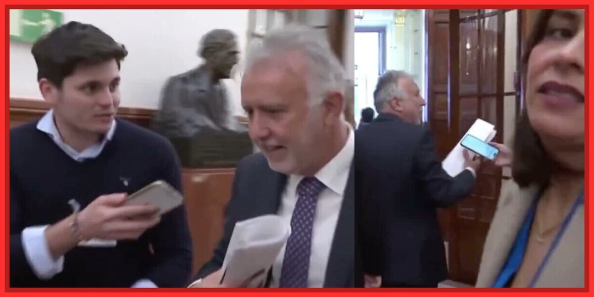 Una periodista de La Sexta pide no grabar al cámara de Vito Quiles en el Congreso