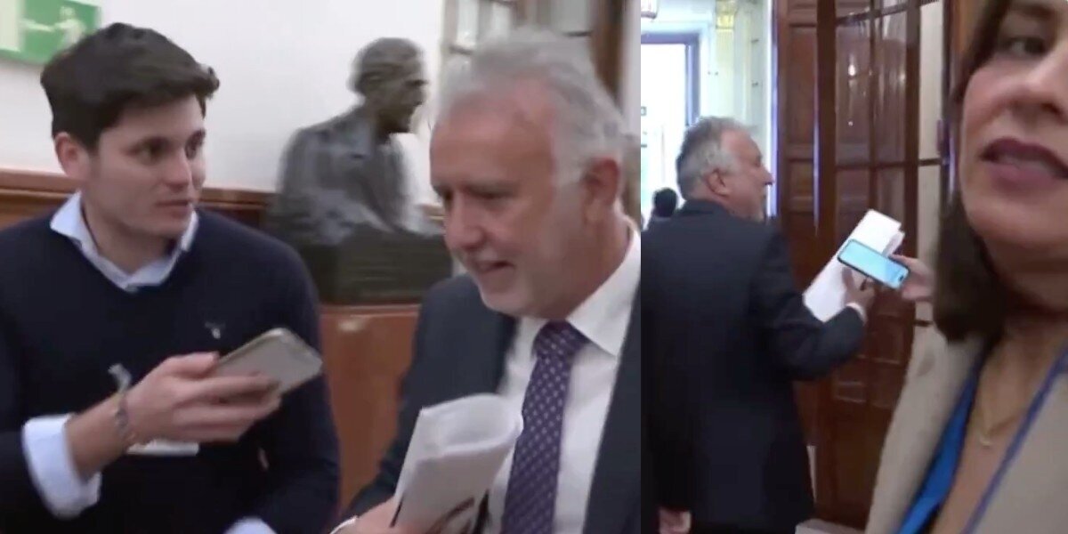 Una periodista de La Sexta pide no grabar al cámara de Vito Quiles en el Congreso