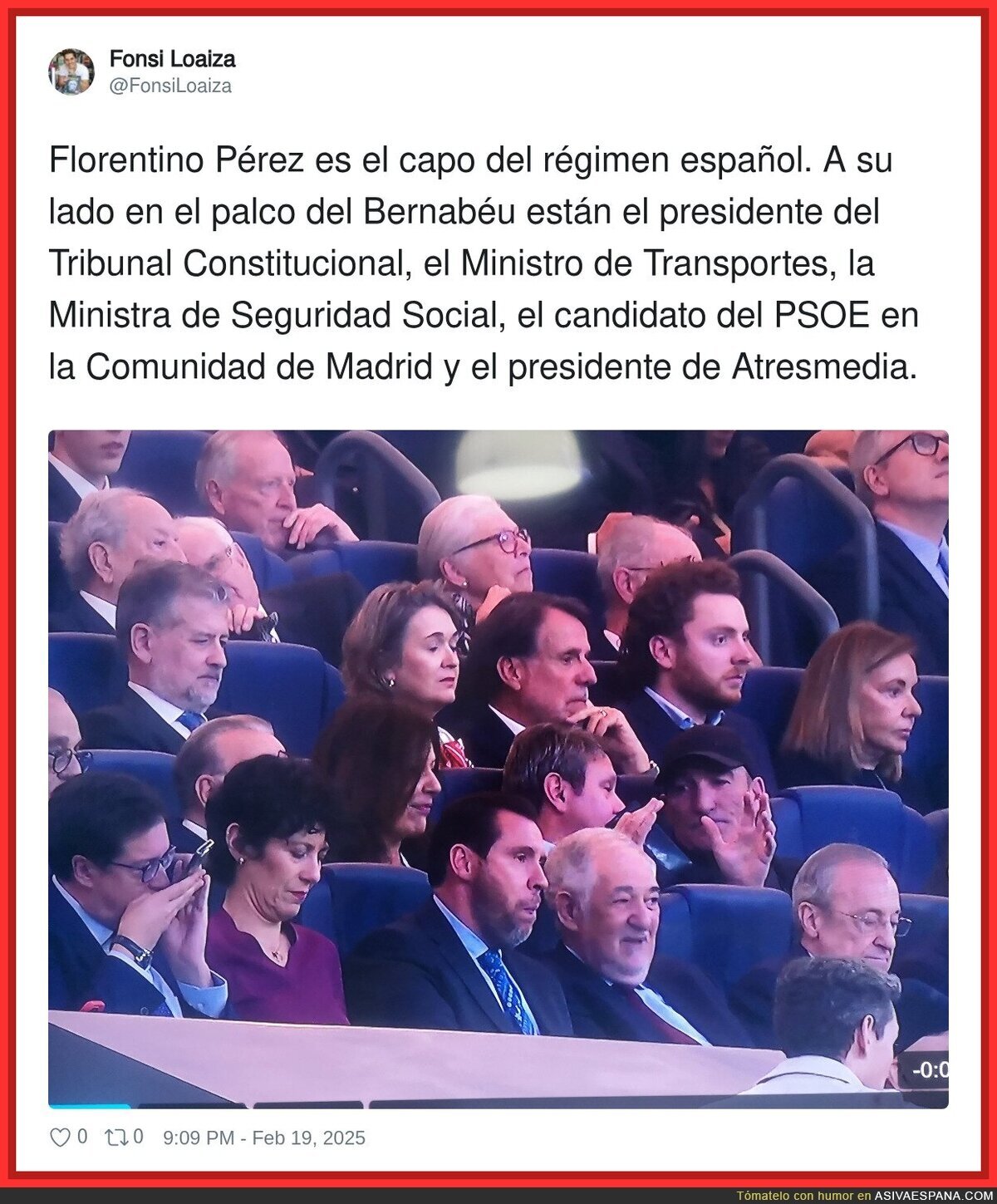El palco del Bernabéu es como los villanos de Los Avengers