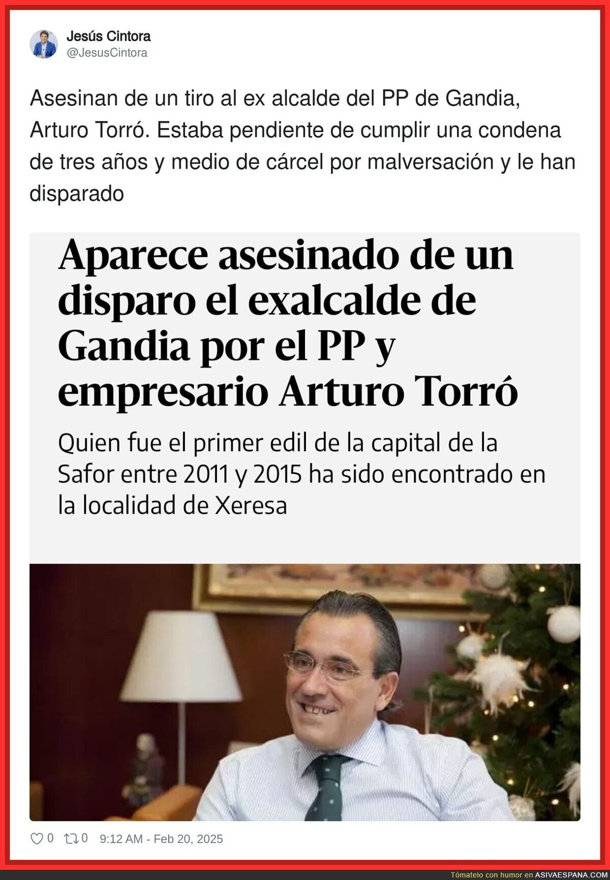 Otra muerte sospechosa de alguien del PP