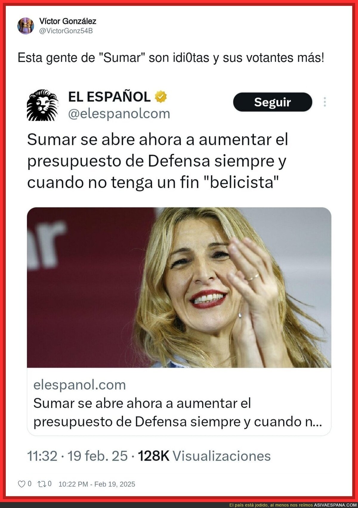 La gente de Sumar se ríe de sus votantes