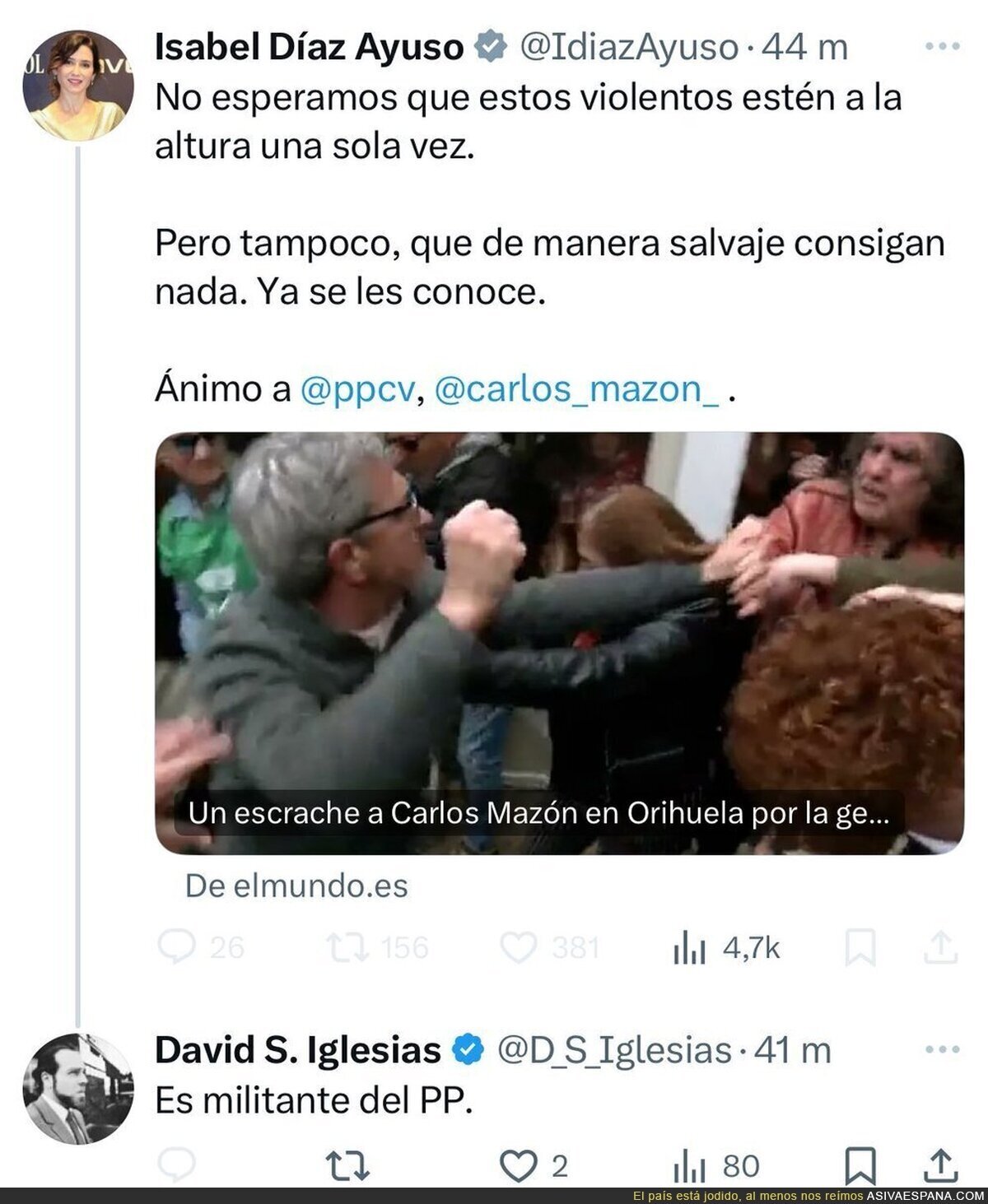 Esta respuesta me ha pillado por sorpresa (y a Ayuso también)