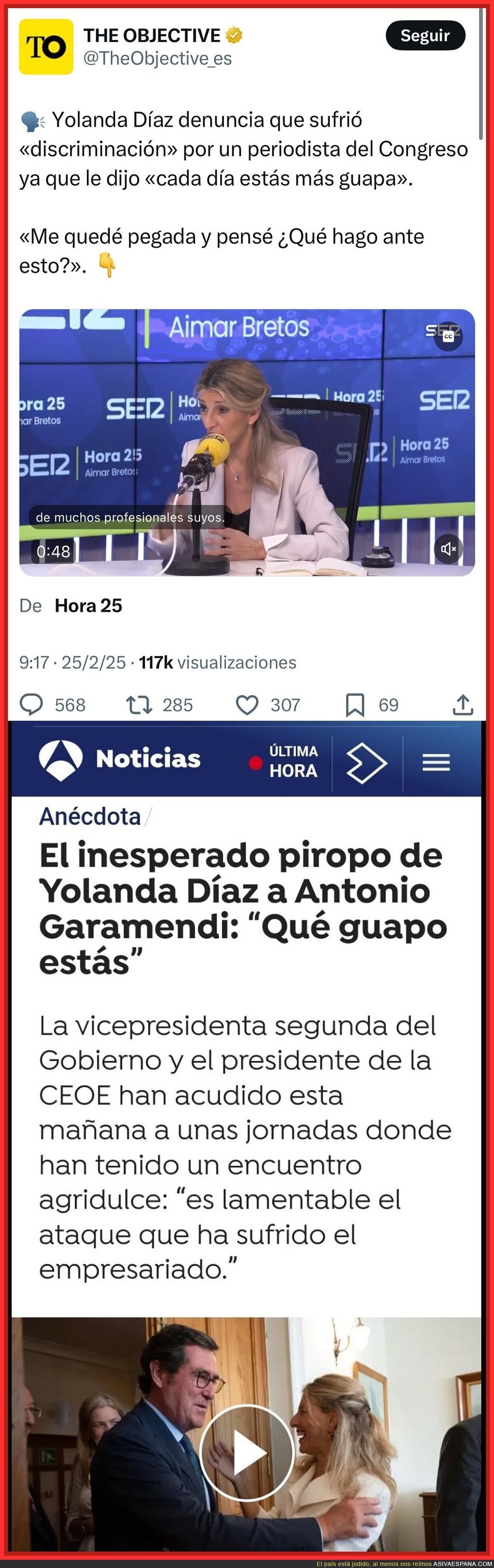 Yolanda Díaz denuncia lo que ella misma hizo