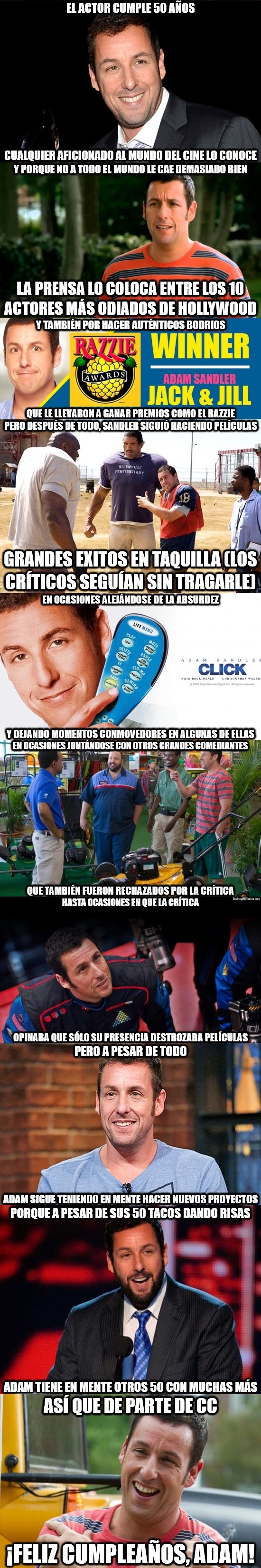 50 a&ntilde;os,actor,Adam Sandler,CC,comedia,felicidades,pel&iacute;culas