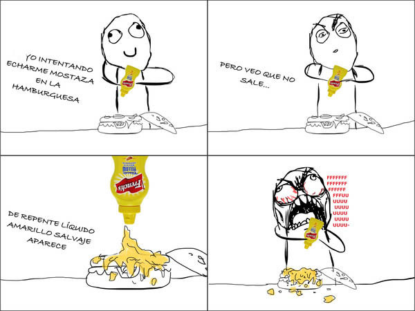 fffuuuuuuu,hamburguesa,l&iacute;quido,mostaza,perdon s&iacute; esta repetida
