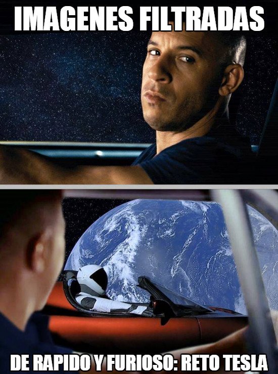 rapido y furioso,space x,tesla,toretto