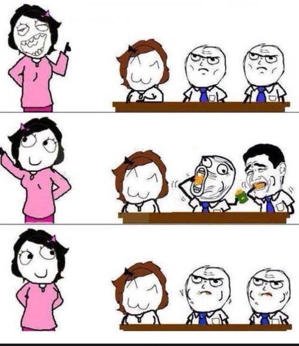 clase,comida,ninja,profesora