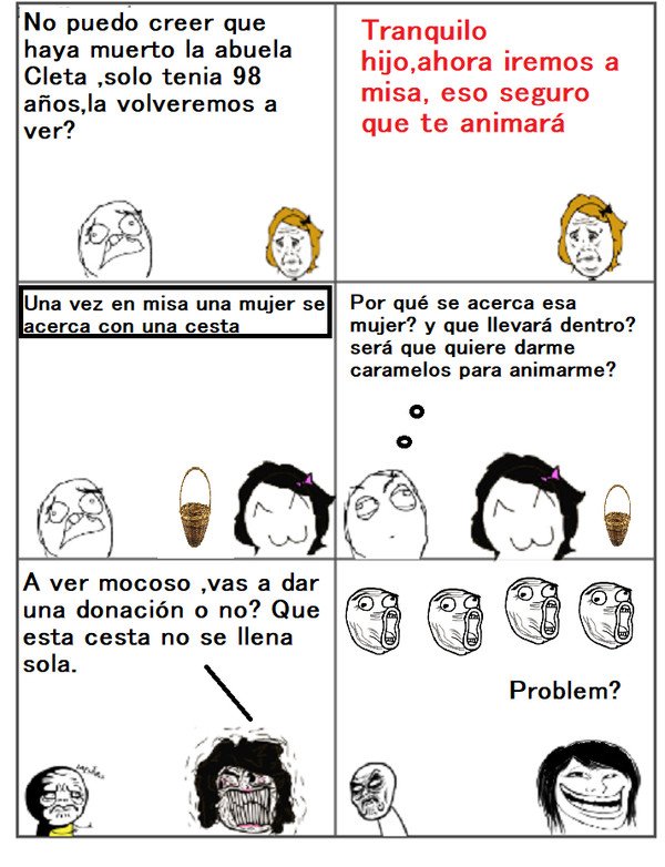 Trollface - Que ocurrirá probablemente si vas a cualquier funeral católico ...basado en hechos reales...