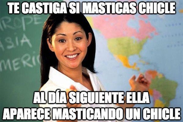 chicle,clase,profesora