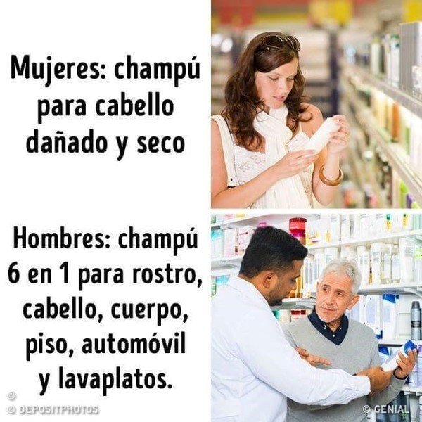 Cuanto Cabron Diferencia De Champus Para Hombres Y Mujeres