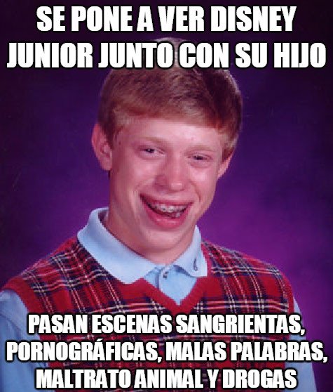 Bad_luck_brian - Mala suerte para un padre enseñando a un hijo ver televisión