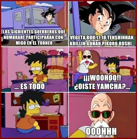 Meme_otros - El bullying a Yamcha es total