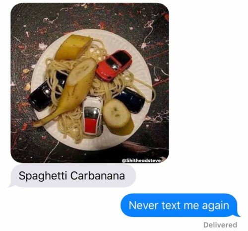 amistad,carbanana,spaghetis