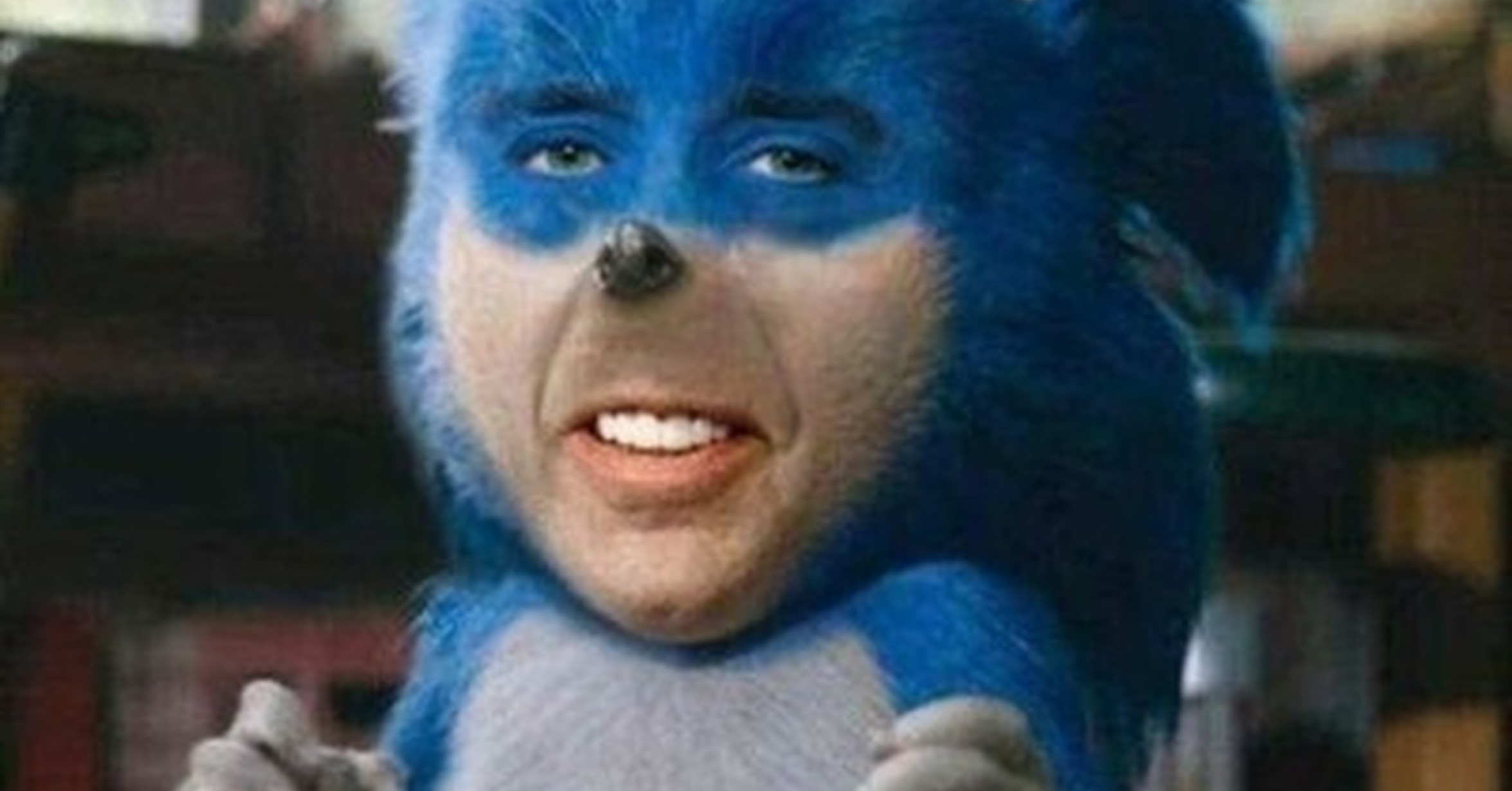 Cuánto cabrón / Y así queda finalmente la cara de Sonic