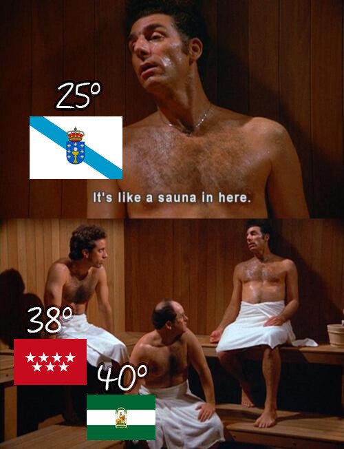 Andalucía,calor,Galicia,Madrid,sauna
