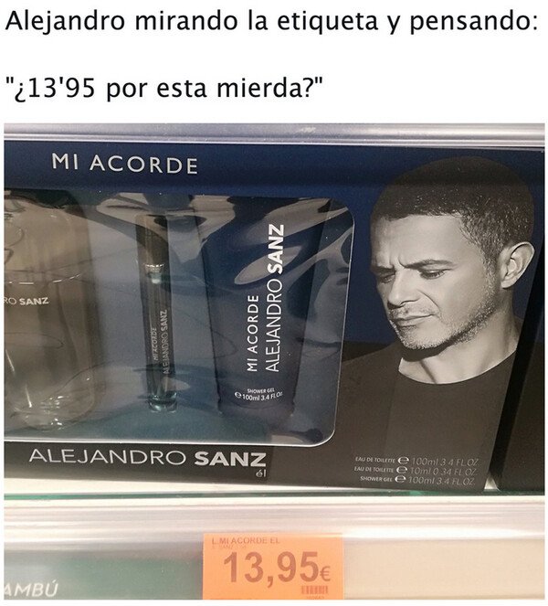 Alejandro Sanz,colonia,perfume,precio