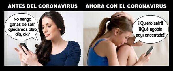 Meme_otros - La gente antes, la gente ahora con el coronavirus...