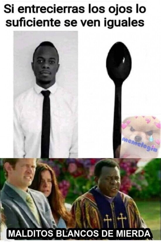 blanco,cuchara,meme,negro,ojos