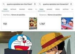 Enlace a Doraemon se mea en One Piece