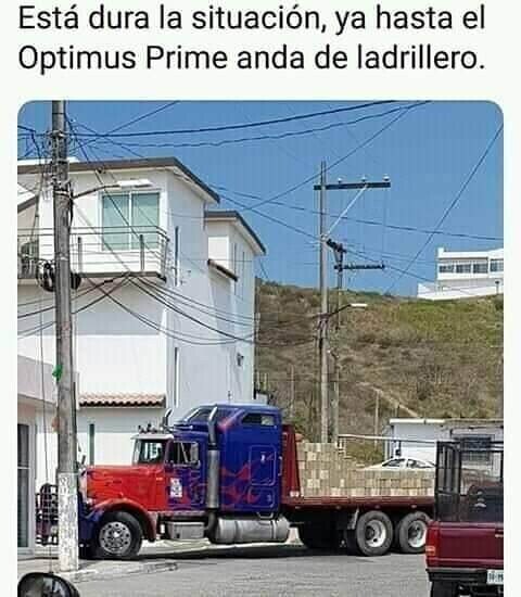 camión,crisis,ladrillos,optimus prime,transformers