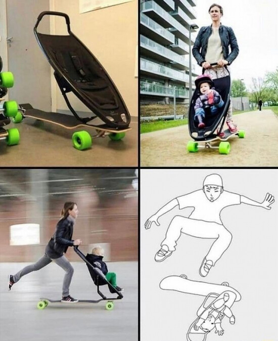 carro,madre,niño,patinar,skate